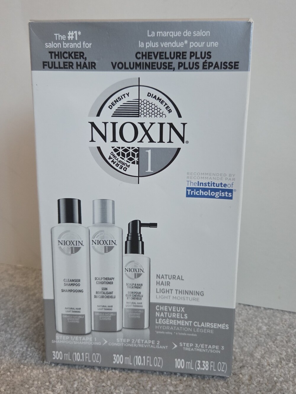 $25 Bundle. NIOXIN System 1 AND 2 Natural Hair Thinning Kits